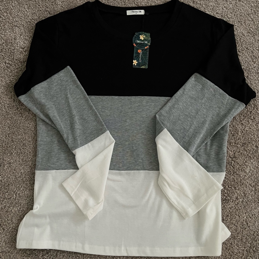 Colorblock Long Sleeve Top